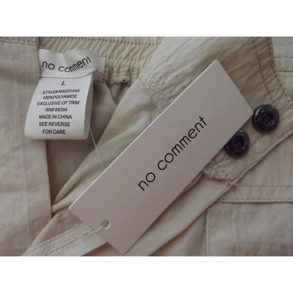 No Comment Skirt Junior Size Large Beige Cargo Midi toggle drawstring nylon - Picture 7 of 14